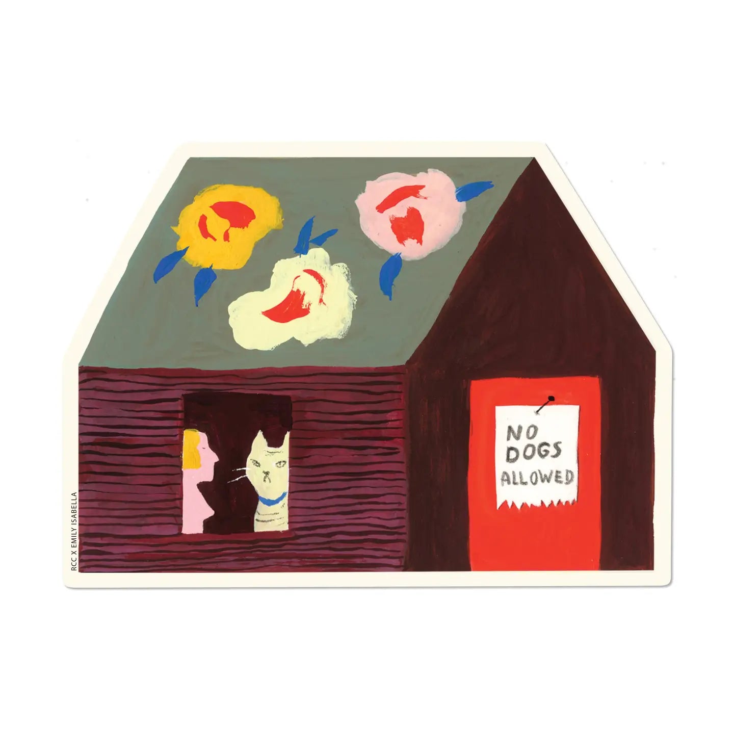 Red Cap Cards Sticker