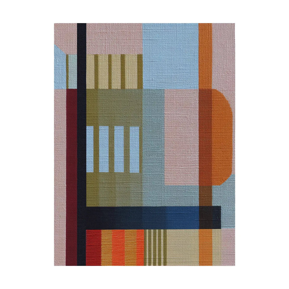 Woven Perspectives No. 01 Geometric Abstract Art Print