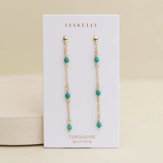 Gemstone Chain Drop Earring