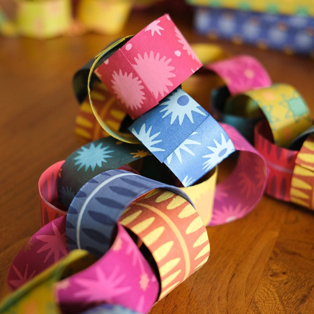 Red & Pink Paper Chain Kit