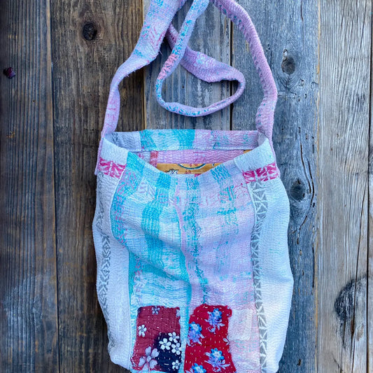 Patchwork Quilted Crossbody Cotton Bag