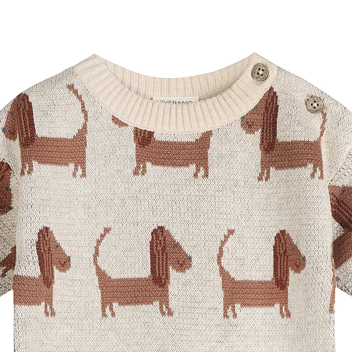 Doxie Dog Jacquard Knit Pullover