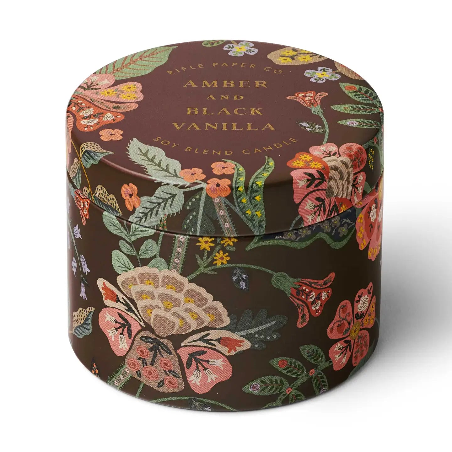 Gracie Amber and Black Vanilla Tin Candle