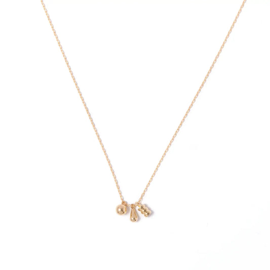 Tiny Brass Shapes Necklace