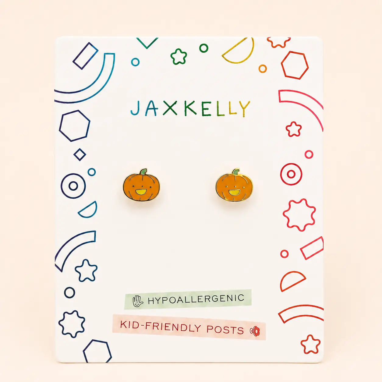 Halloween Enamel Flat Back Kids Earrings