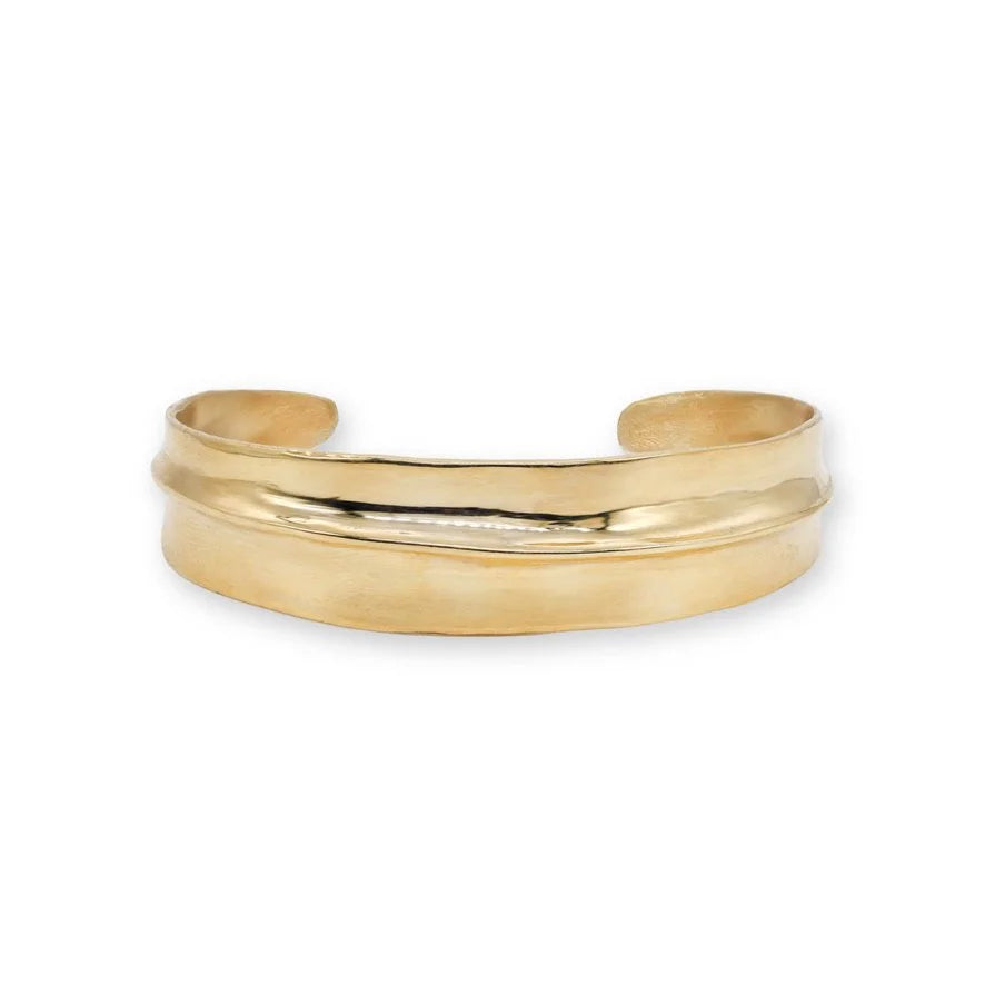 Bronze Slim Ridge Cuff