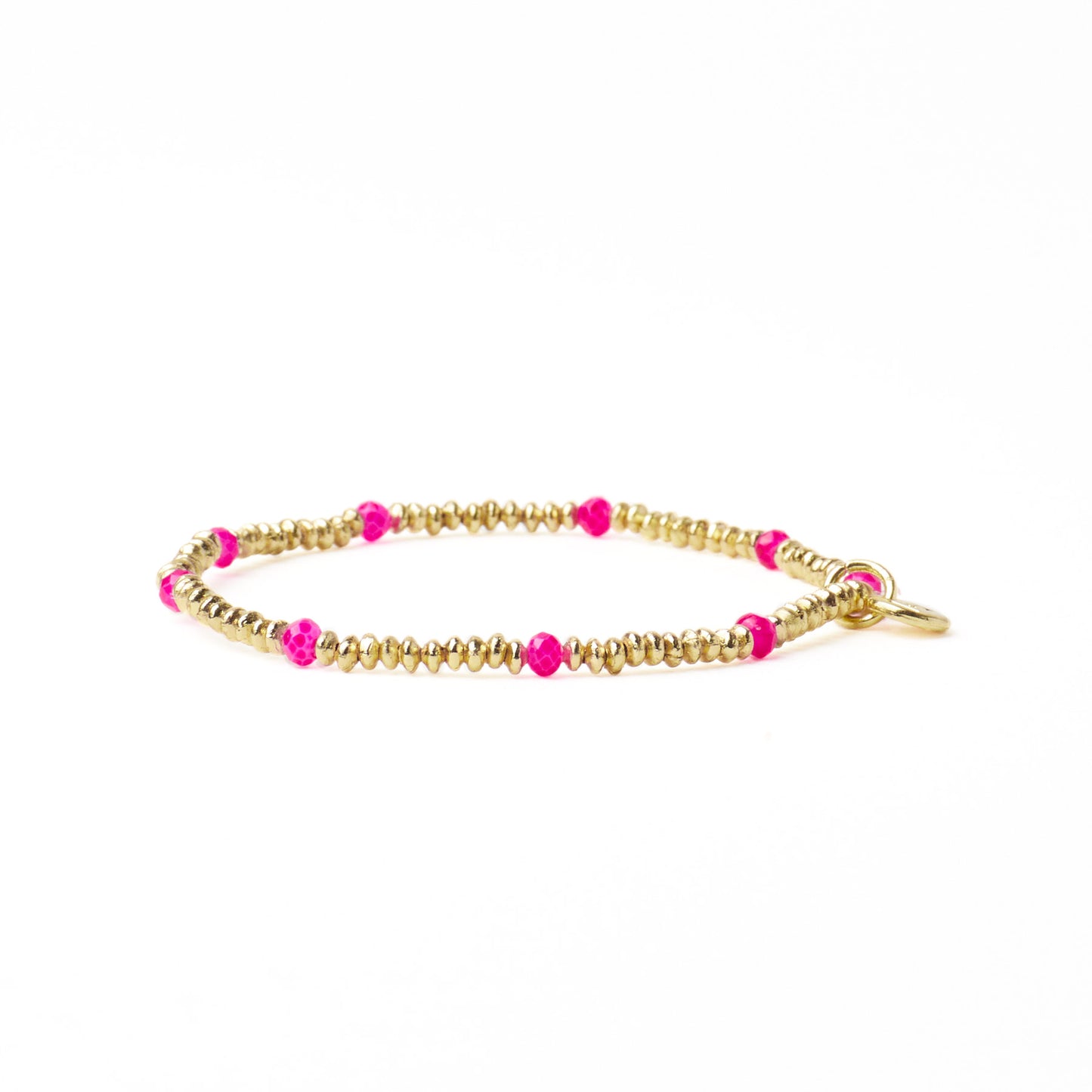 Ashley Small Crystal Gold Stretch Bracelet