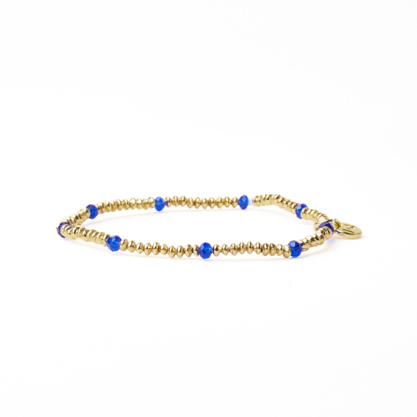 Ashley Small Crystal Gold Stretch Bracelet