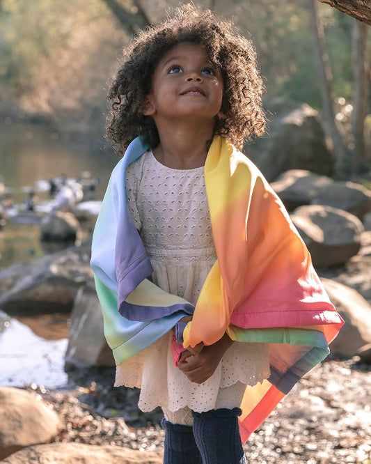 Rainbow Silk Baby Blanket