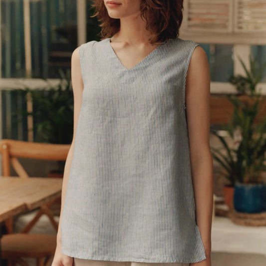 Linen Daffodil Top