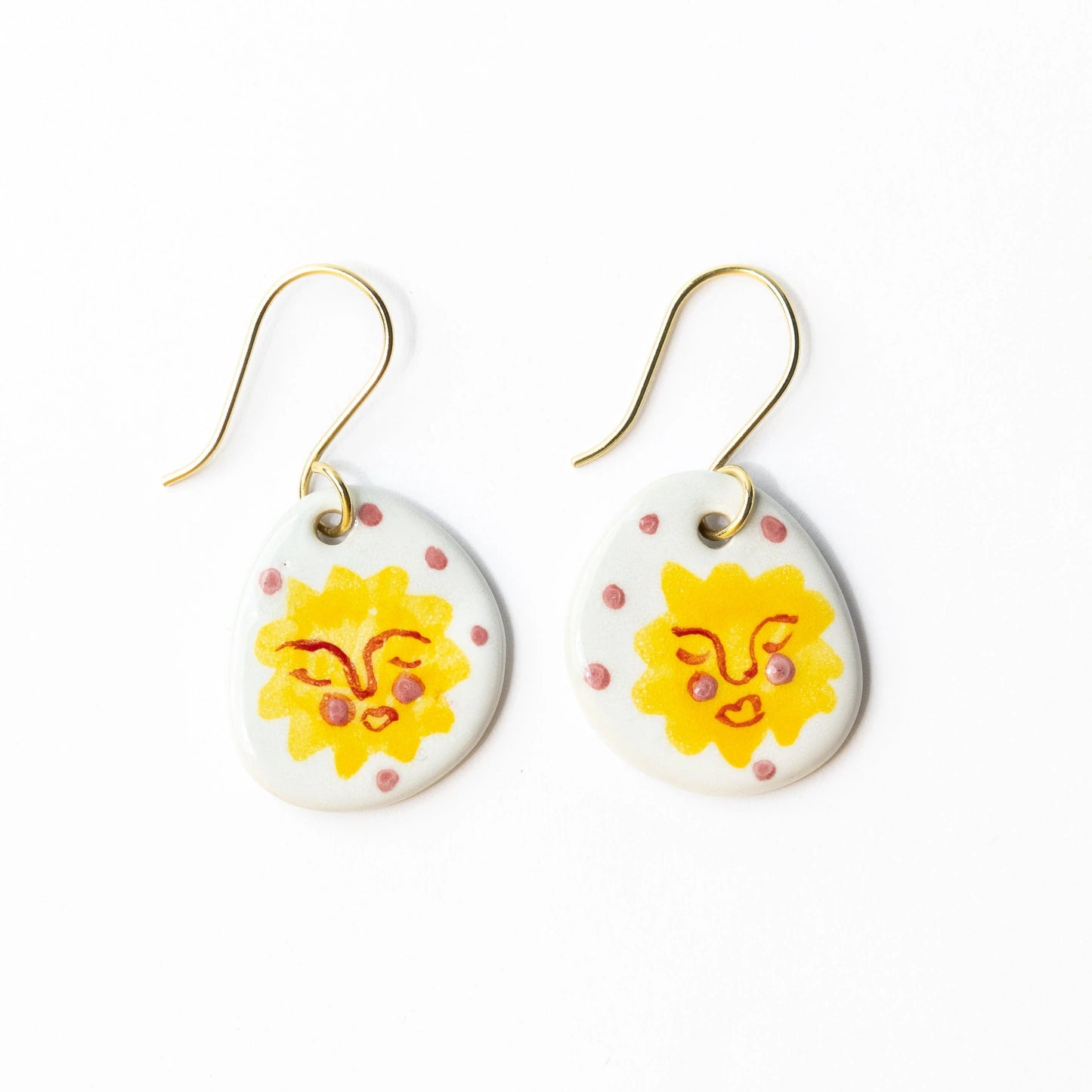 Danielle Round Ceramic Earrings