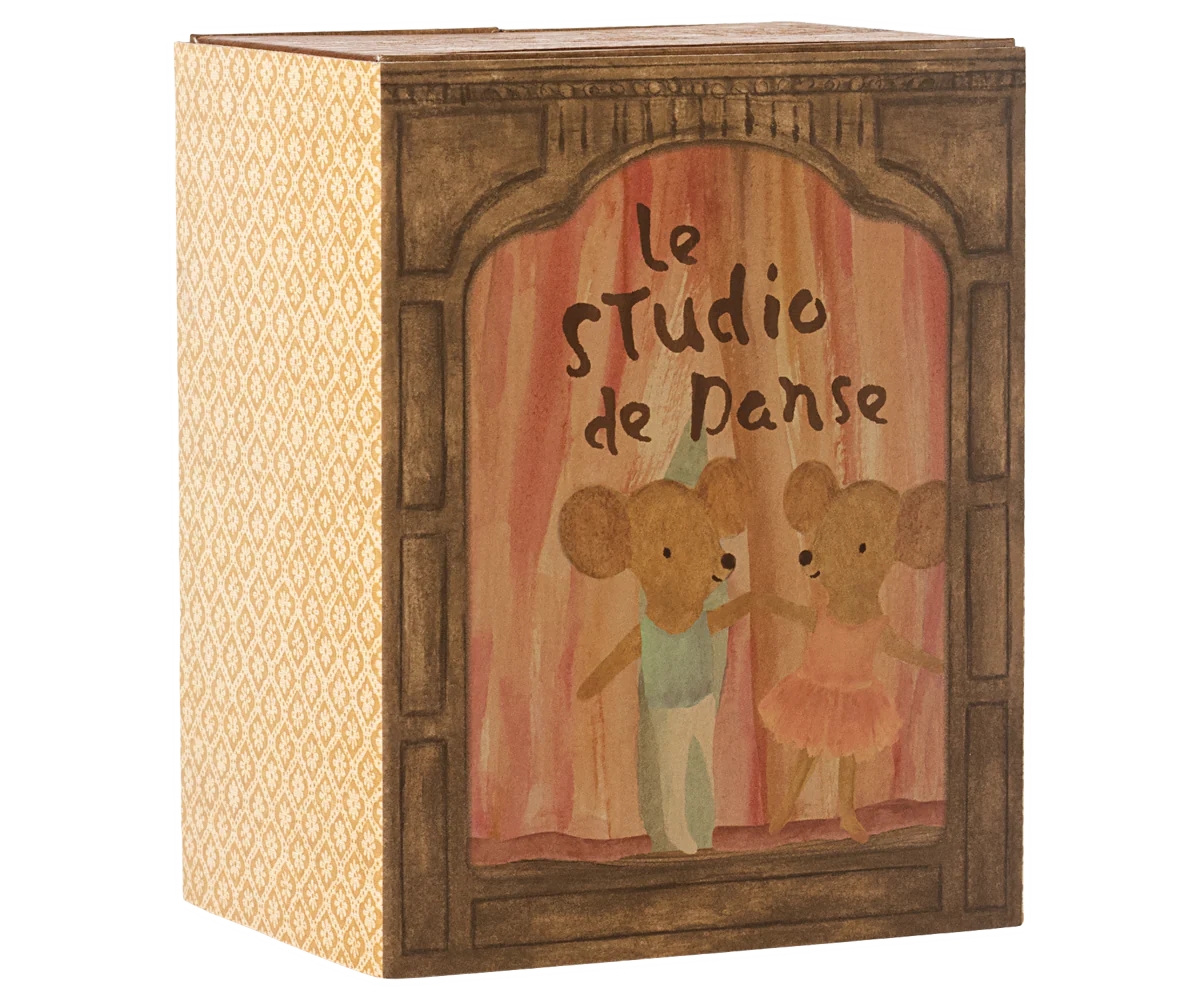 Ballet mice in dance studio, Little sister & brother