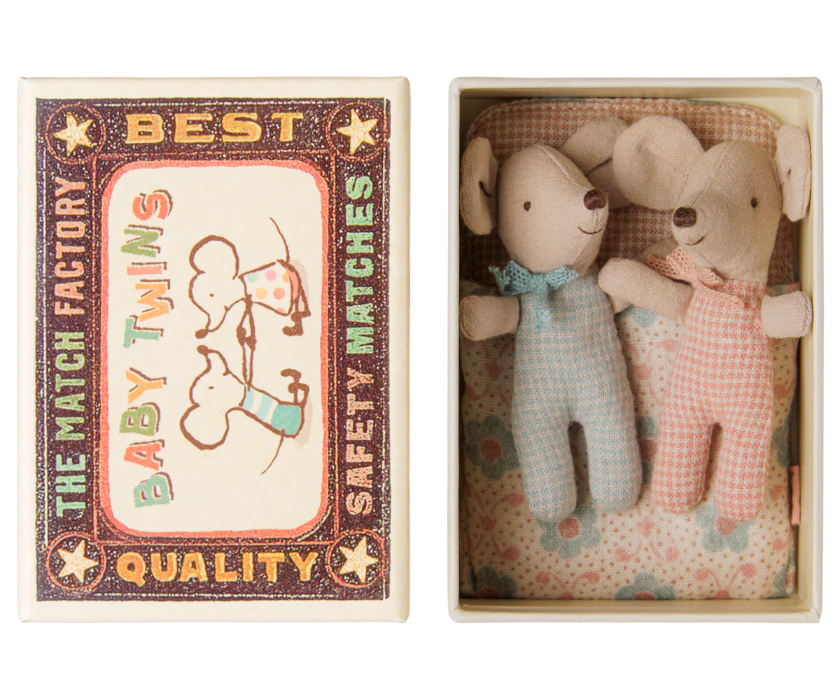 Baby Mice, Twins in Match Box - Checker