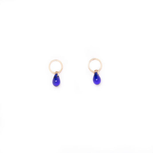 Glass Teardrop Studs