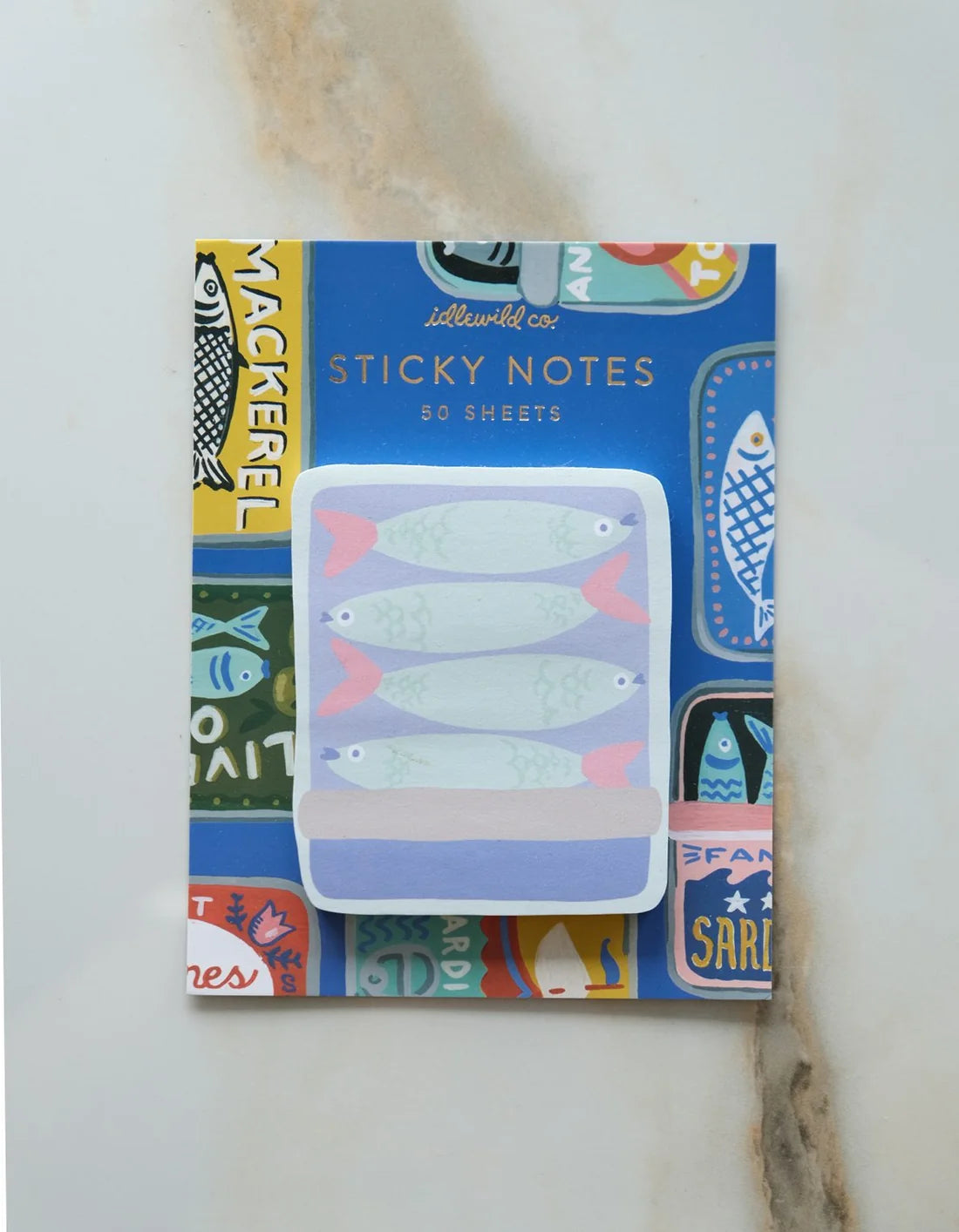 Tinned Fish Die-Cut Sticky Note Pad