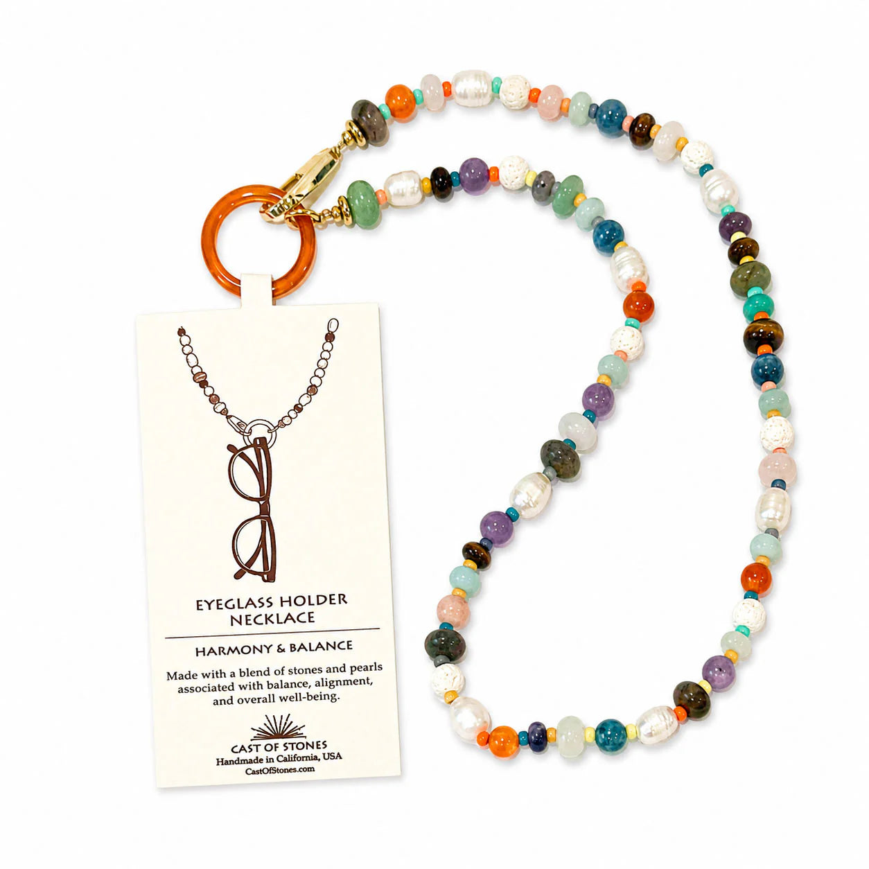 Gemstone Eyeglass Holder Necklace