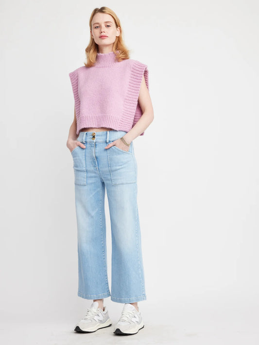 Aria Hi-Waist Pants, Spring Blue