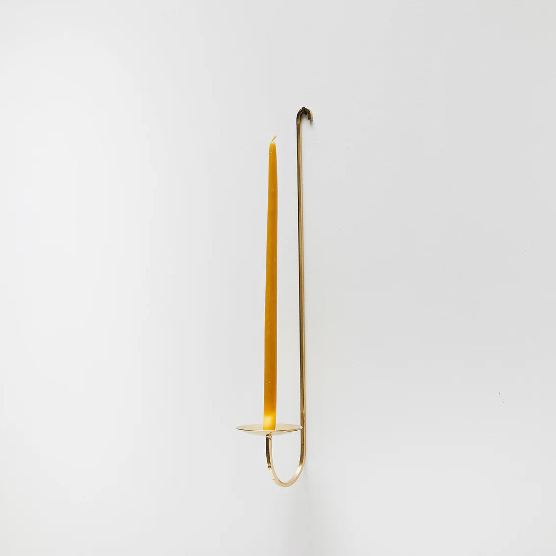 Single Armed Brass Candle Holder
