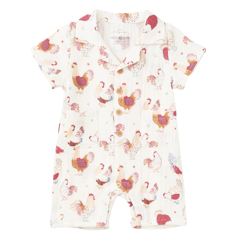 Feathered Friends Muslin Cabana Romper