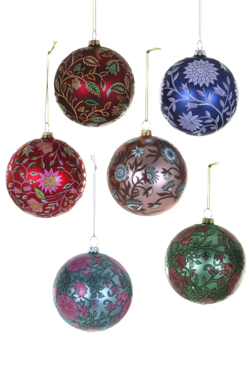 Block Print Bauble Ornament