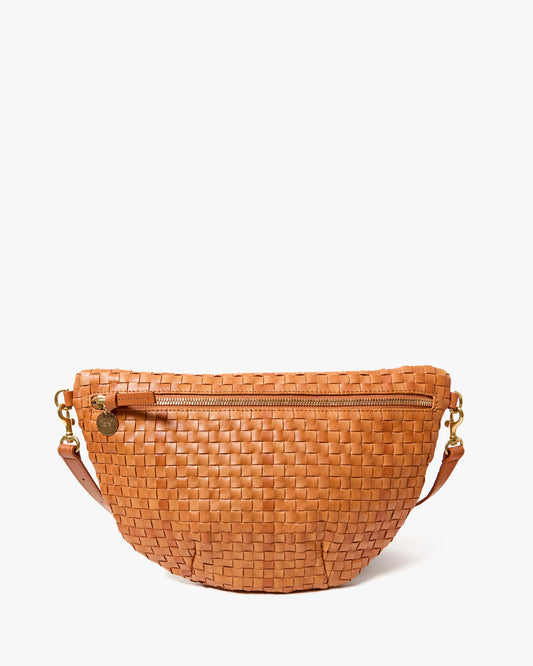 Natural Woven Checker Grande Fanny