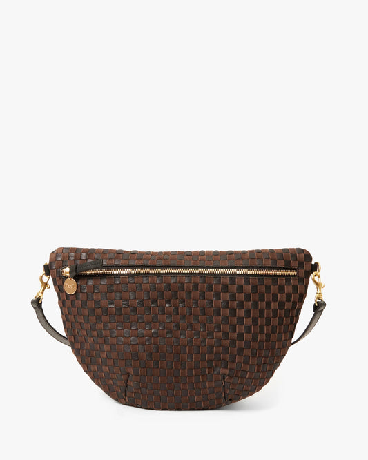 Black/Chocolate Woven Checker Grand Fanny