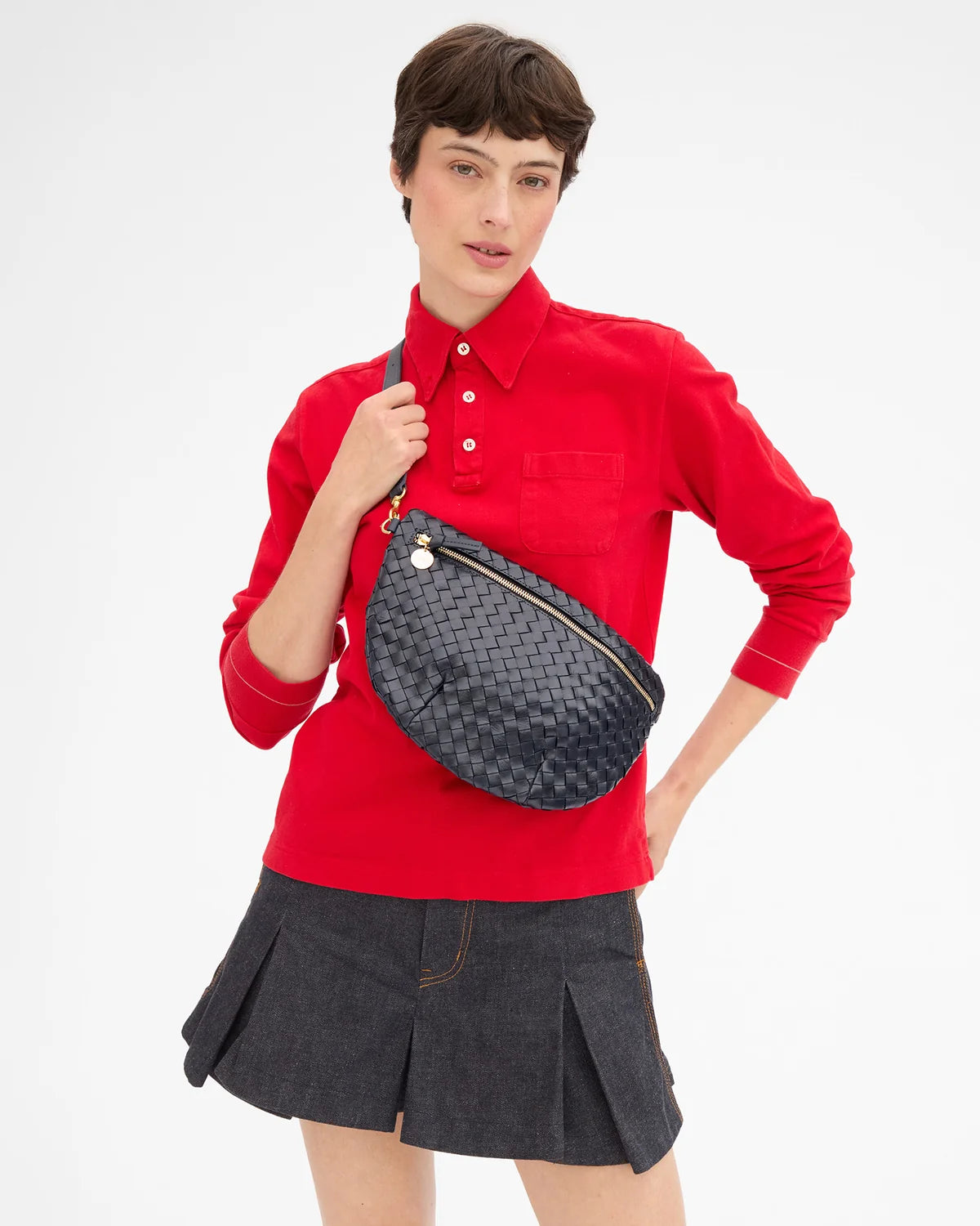 Twilight Navy Woven Grande Fanny Bag