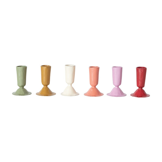 Enamel Taper Candle Holder