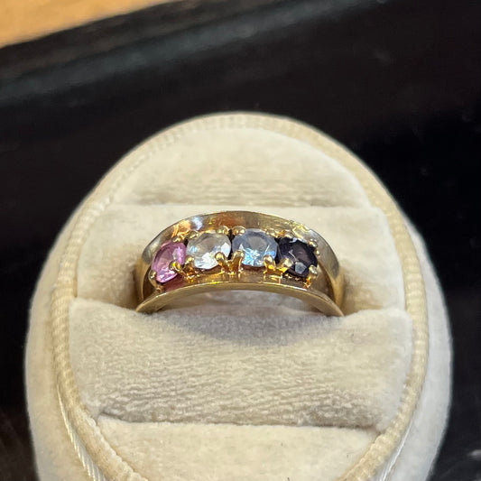 Vintage Topaz Acrostic Mothers Ring