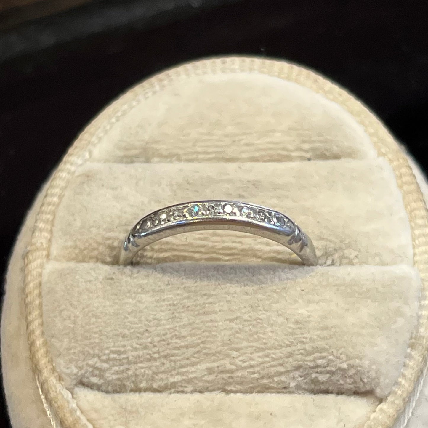 Retro Channel Set Natural Diamond Ring