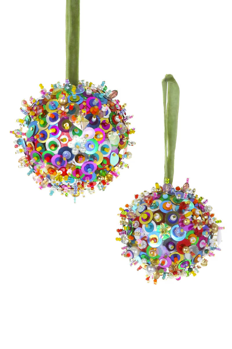 Embroidered Trim Bauble Ornament