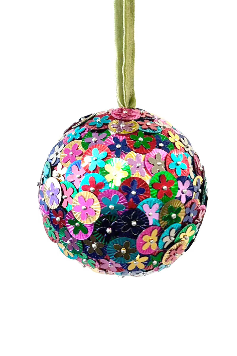 Pinwheel Sequin Bauble Ornament