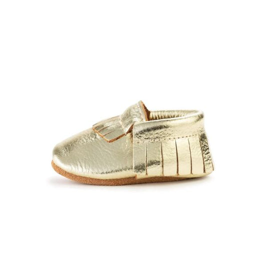 Gold Baby Moccasins