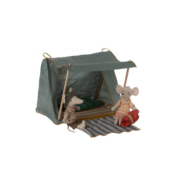 Green Happy Camper Maileg Mouse Tent with Awning