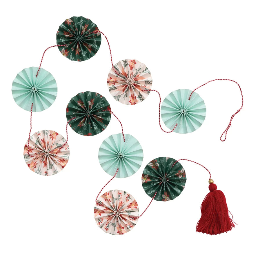 Recycled Paper Fan Garland
