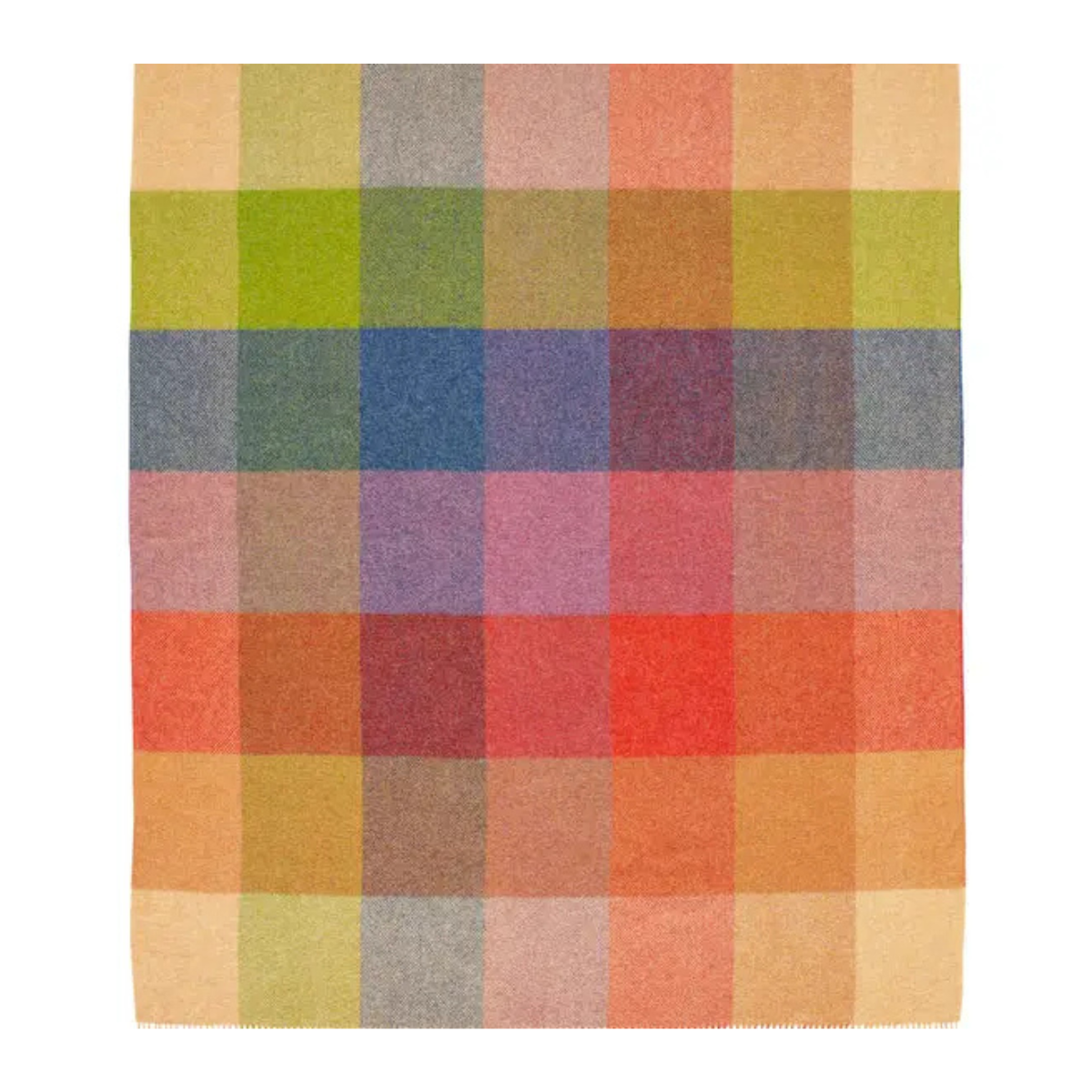Plaid Wool Throw Blanket