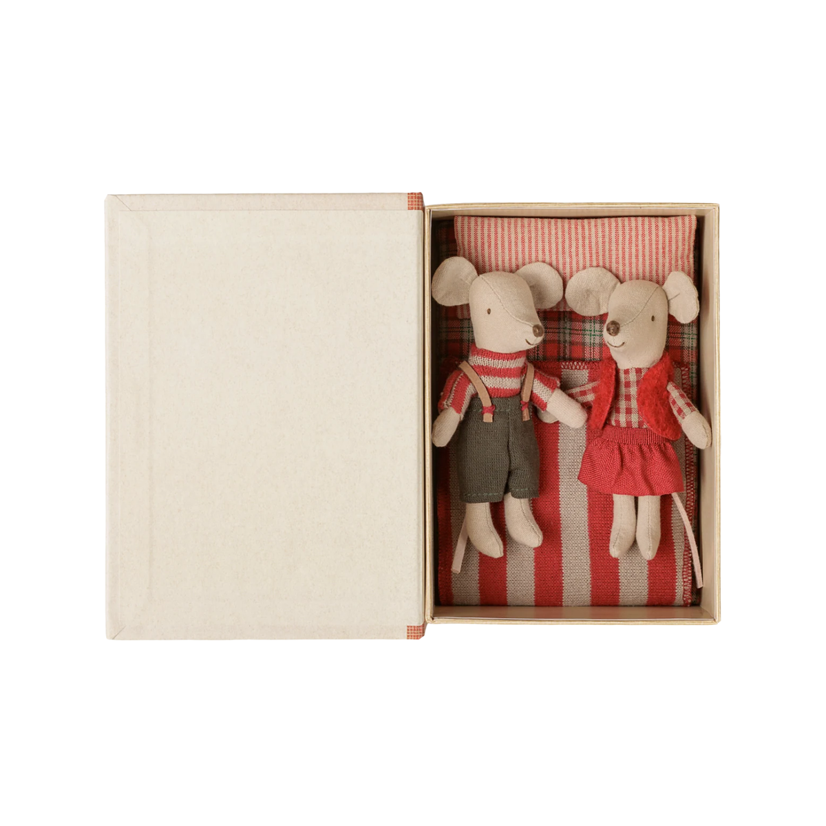 Christmas Twin Mice, Little Sister and Brother in Book
