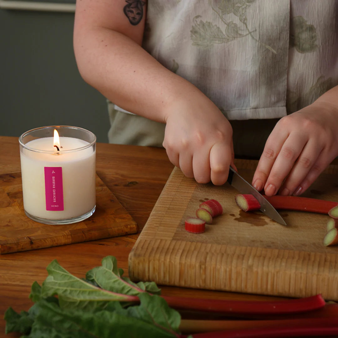 Backyard Rhubarb Candle