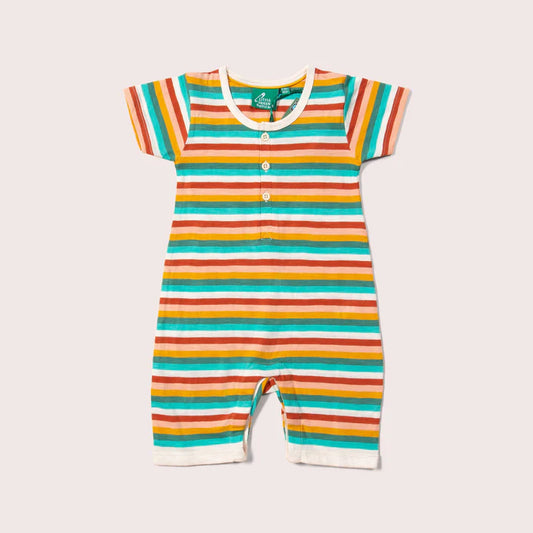 Rainbow Striped Summer Romper