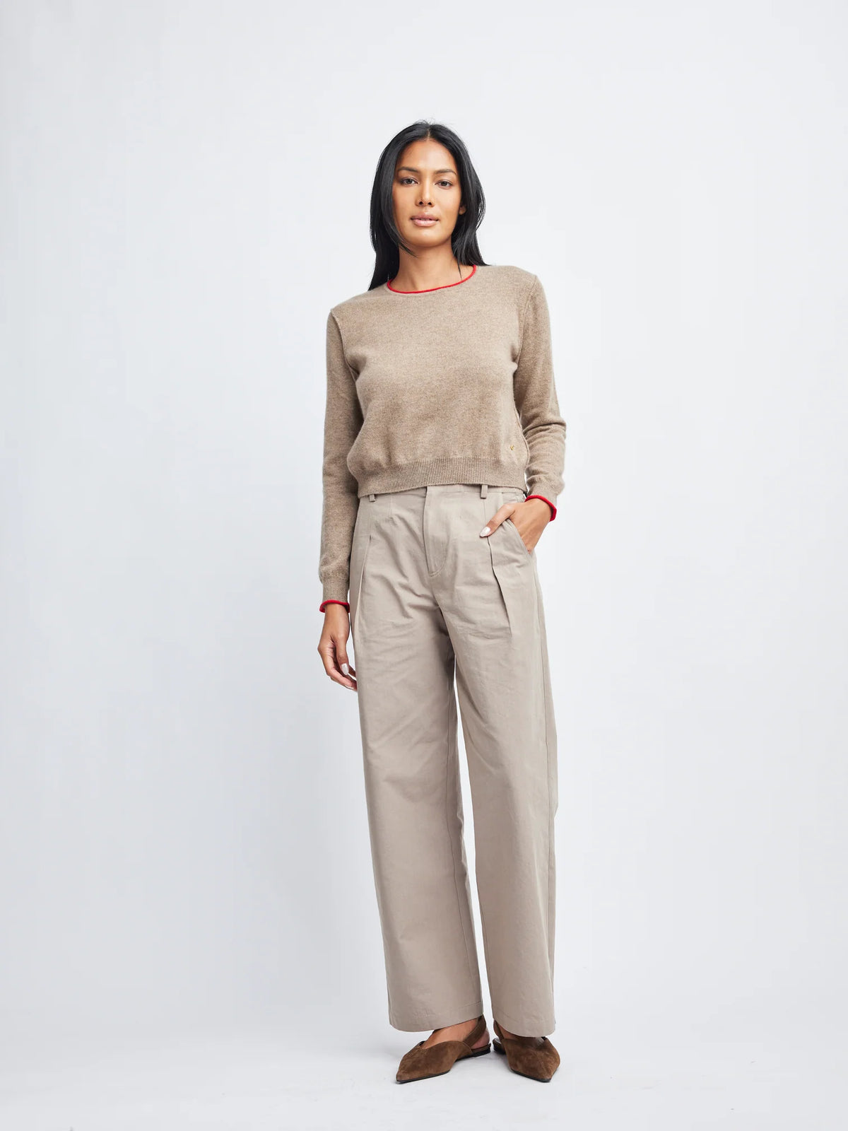 Willow Crew Shrunken Cashmere Sweater