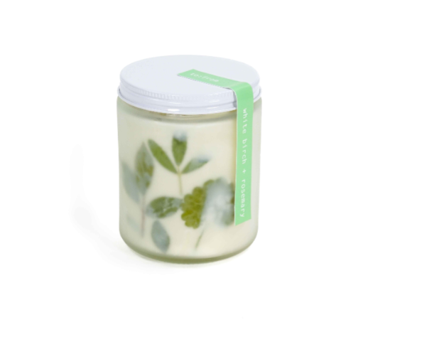 Frosted Glass Botanical Candles