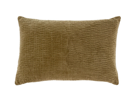 Velvet Kantha-Stitch Pillow