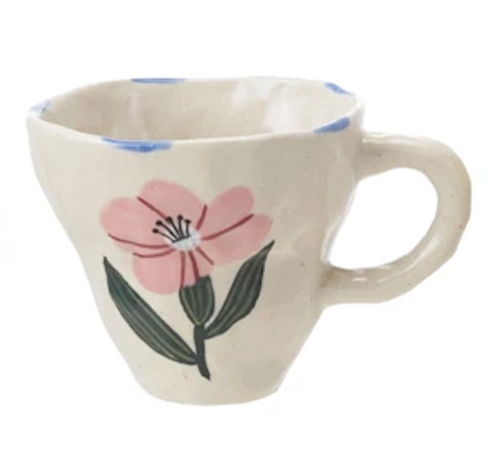 Hand-Painted Stoneware Mug