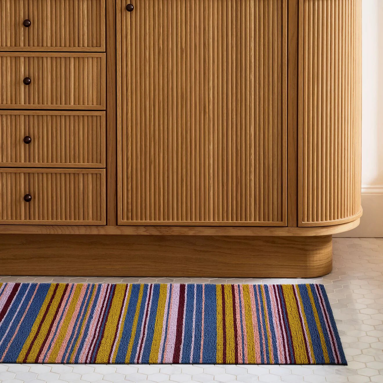 Dusk Echo Stripe Shag Mat