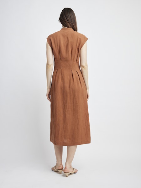Jamila Button Front Midi Dress