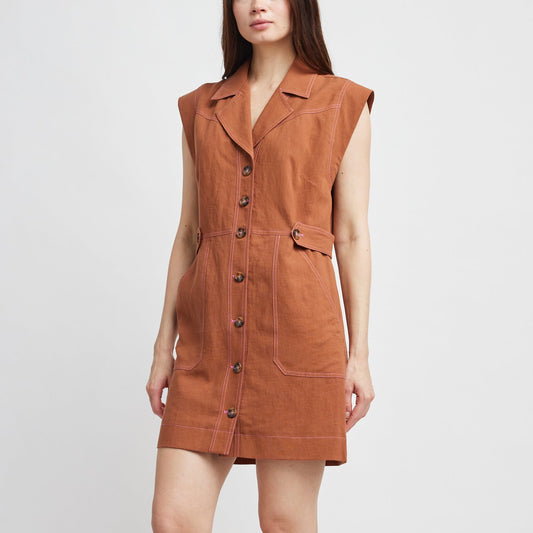 Ailany Buttoned Front Mini Dress