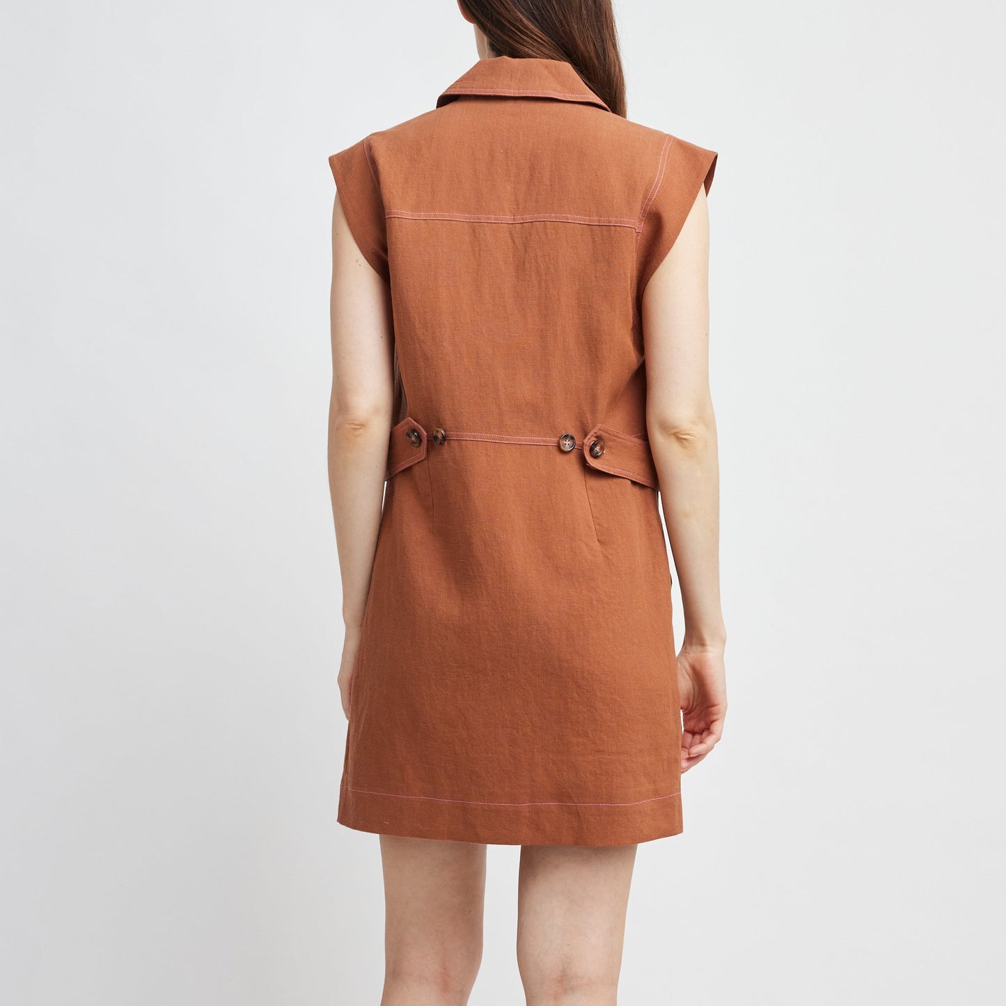 Ailany Buttoned Front Mini Dress