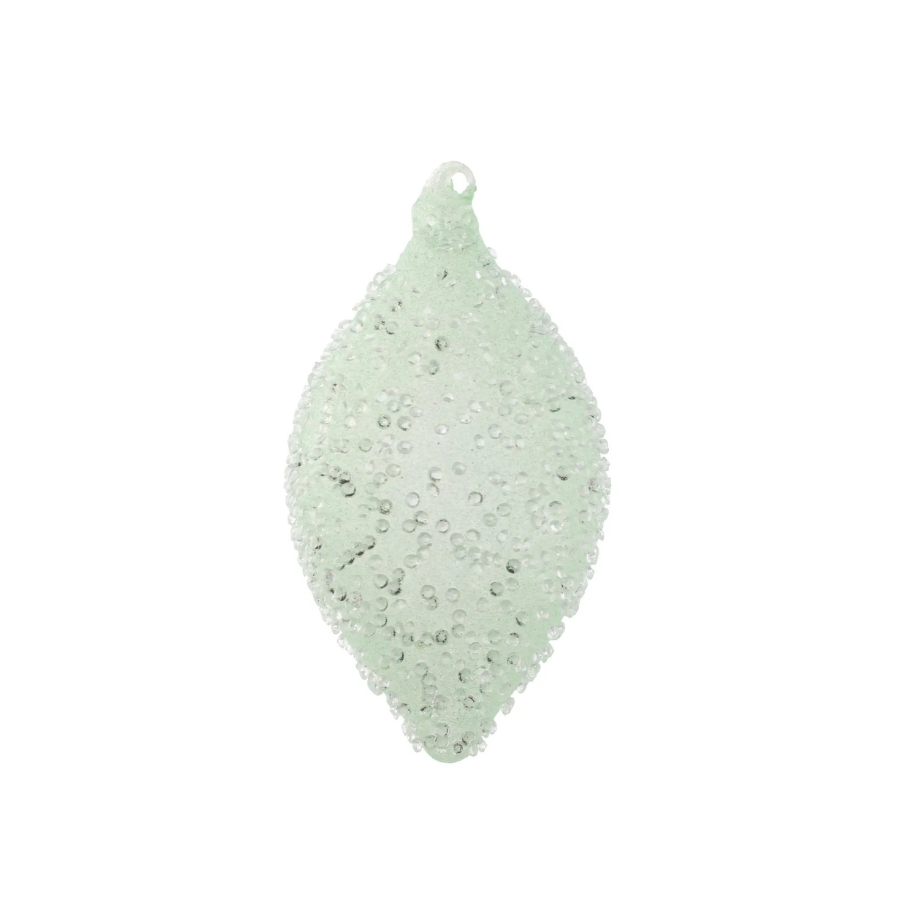 Mint Crystal Beaded Glass Ornament