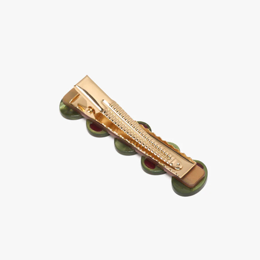Green Olive Alligator Clip