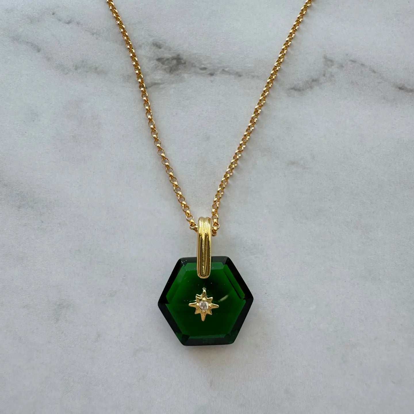 Zoe Birthstone and Gold Pendant Necklace